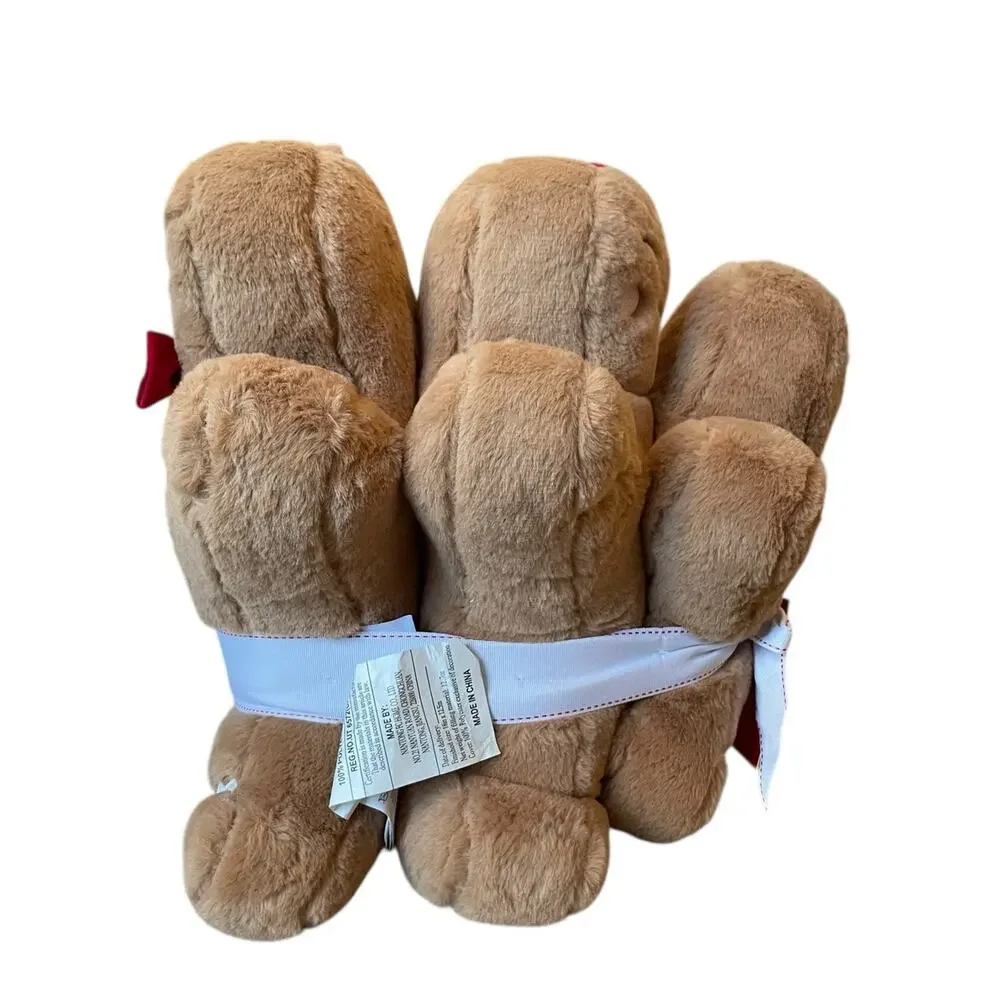 Martha Stewart Gingerbread Family Set of 3 Boy/Girl/Child Christmas Pillows NWT